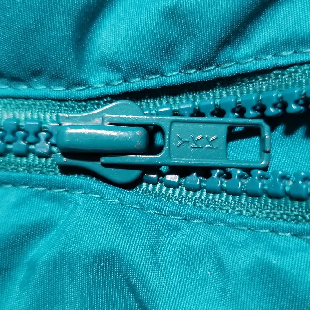 Vintage 90's Columbia Teal Anorak Retro Hideaway Hood Radial Sleeve Large - Picture 12 of 13